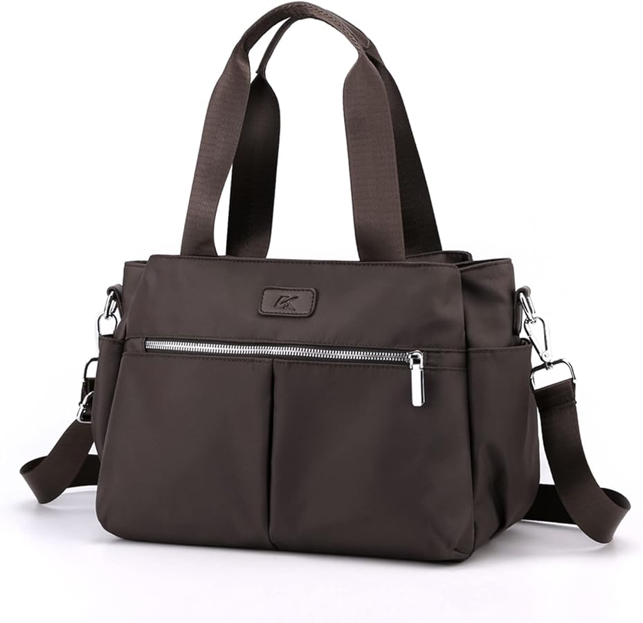 DOURR Hobo Handbags Light Nylon Crossbody Bag for Women, Multi Compartment Tote Purse Bags