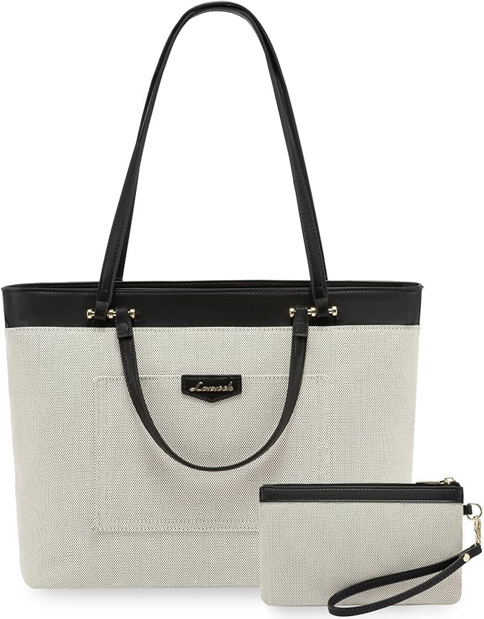 LOVEVOOK Tote Bag for Women, Dual Handle Purses and Handbags for Women, Trendy Designer Shoulder Satchel bag with Wristlet