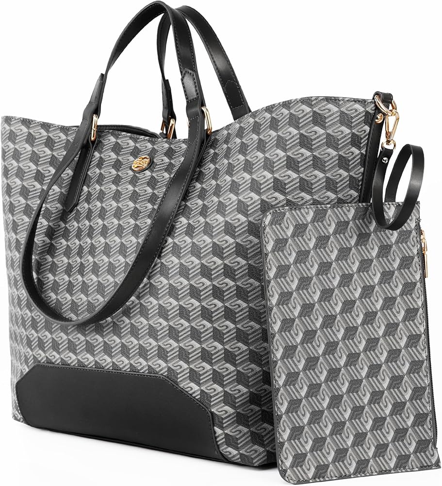 PS PETITE SIMONE Large Tote Bags for Women Travel Shoulder Purses Handbags Oversize Tote Bag for Work Travel Gym Women