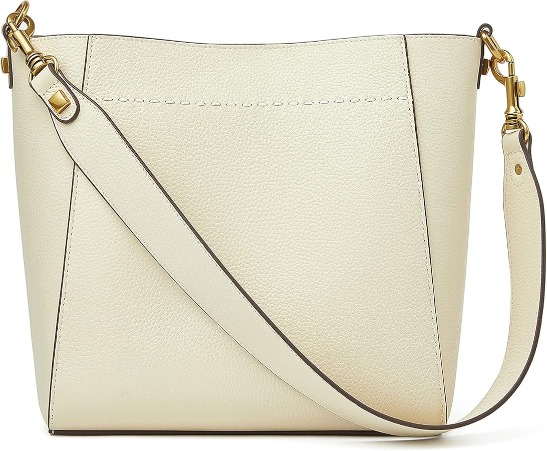 DORIS&JACKY Leather Bucket Hobo Bag for Women Designer Shoulder Tote Purse and Handbags with Detachable Wide Strap