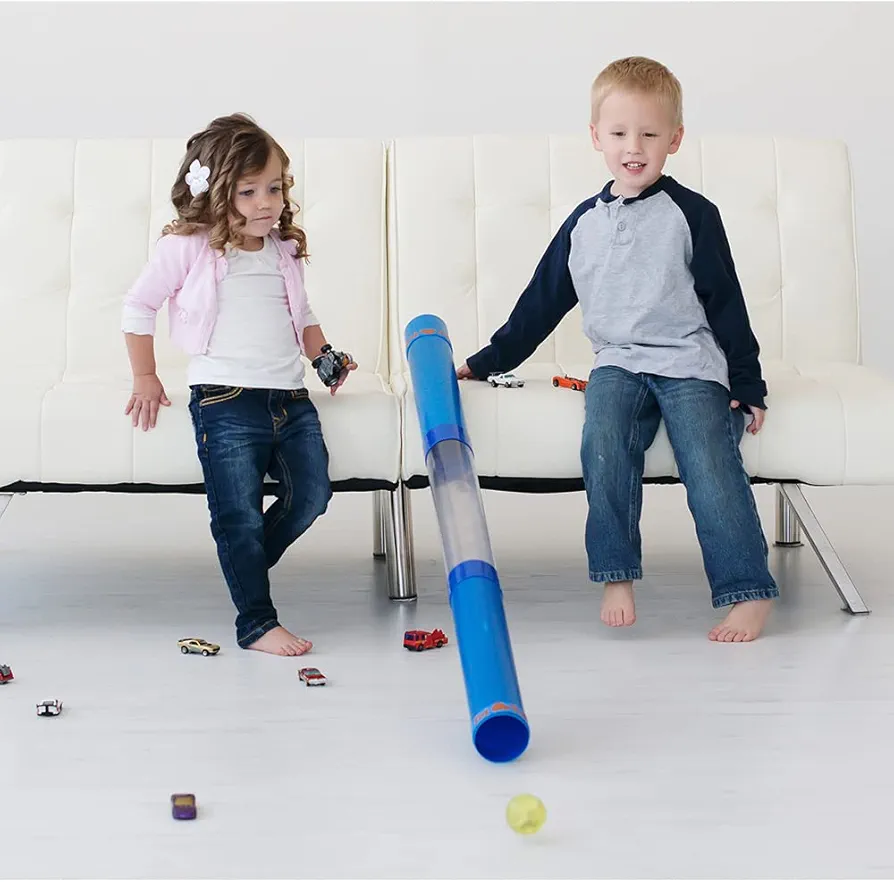 Tot Tube Playset - Toy Car and Ball Tunnel Ramp Race Track