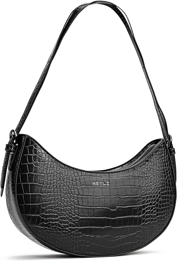 Keyli Shoulder Bag for Women Trendy Small Clutch Purse Zipper Closure Tote Shoulder Handbags with Adjustable Straps