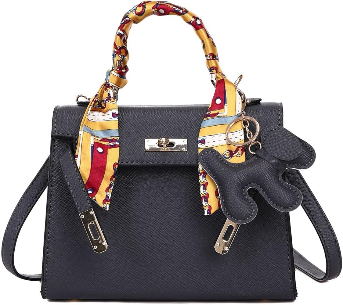 FENGJINRUHUA Women Luxury Leather Top Handle Fashion Designer Ribbon Handbags Crossbody Bags