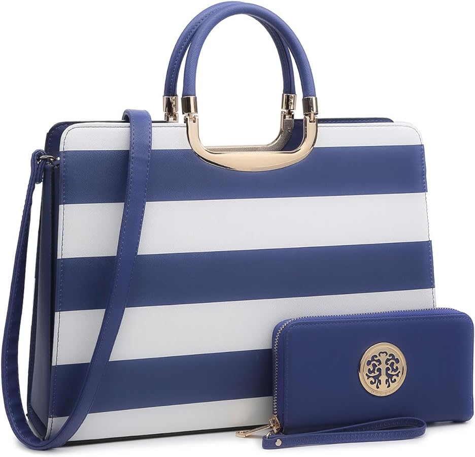 Womens Handbag Top Handle Shoulder Bag Tote Satchel Purse Work Bag with Matching Wallet