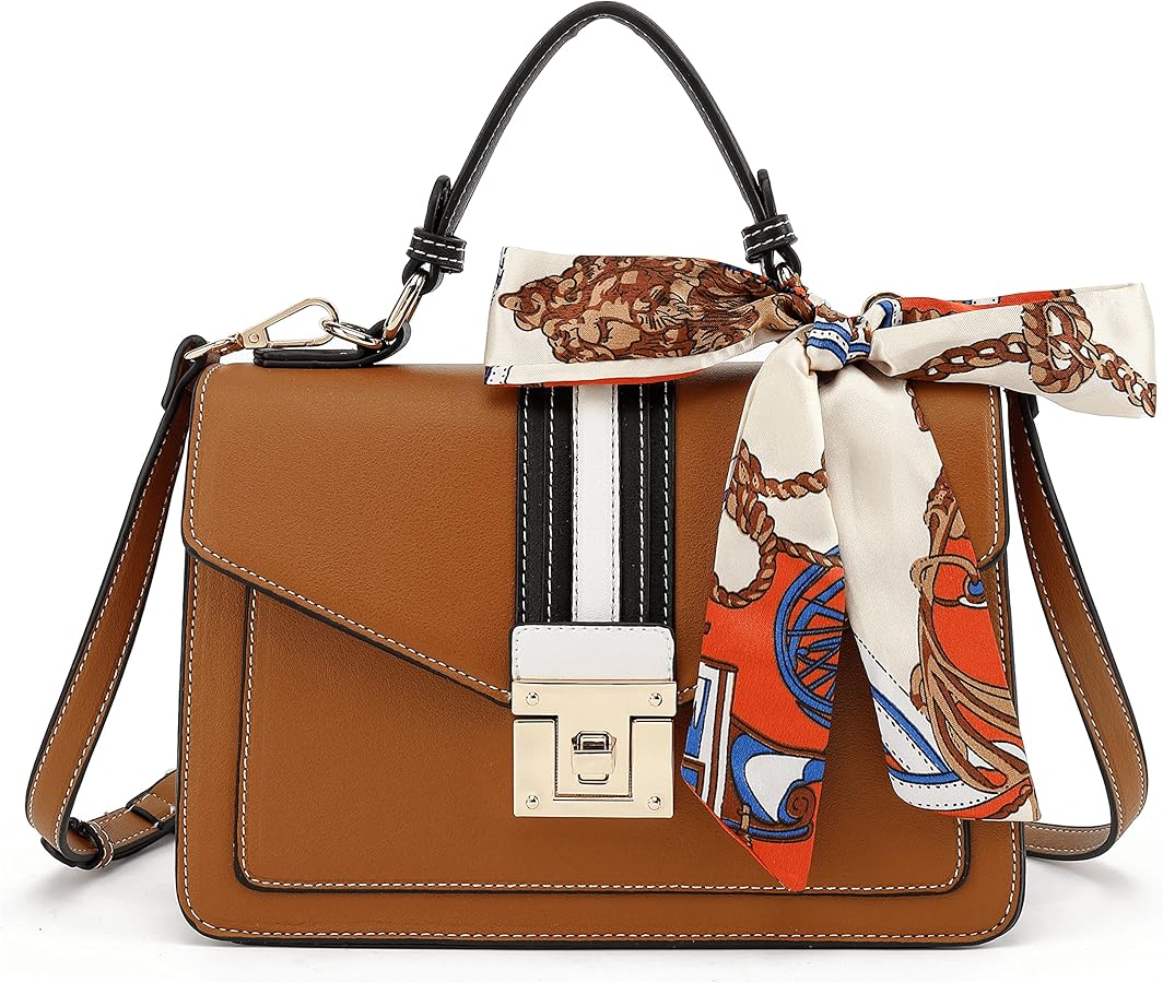 Scarleton Handbags for Women, Purses for Women, Crossbody Bags for Women, Top Handle Shoulder Bag with Scarf, H2065