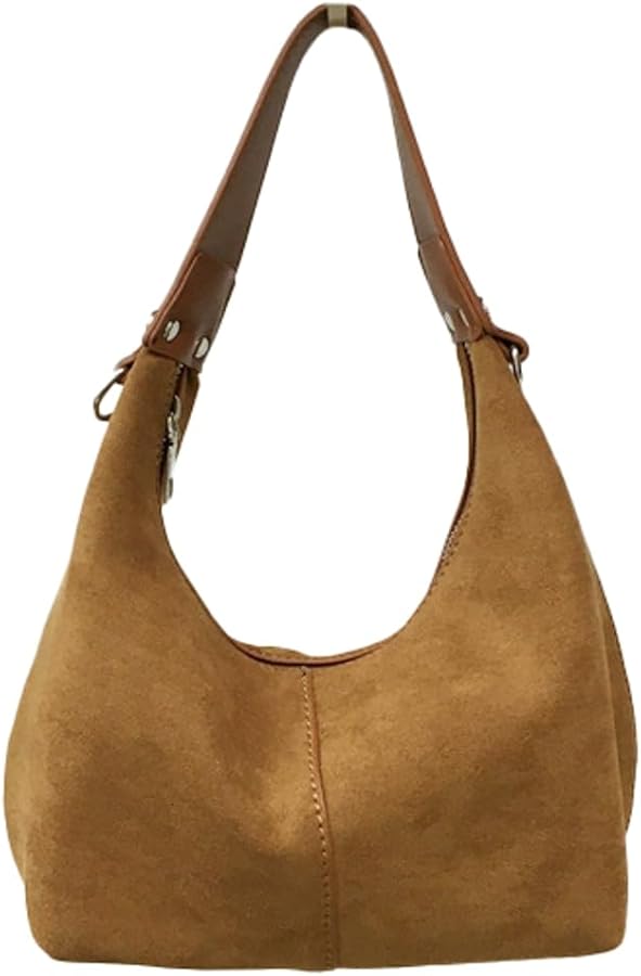 Slouchy Suede Shoulder Bags For Women Retro Crossbody Bag Tote Bag Satchel Bag Winter Work Purses Crescent Bag Handbag Fall