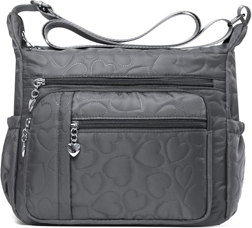 DENGSHANYANG Women Crossbody Bags Shoulder Bag Handbag Multiple Pockets Bag Nylon Messenger Purses