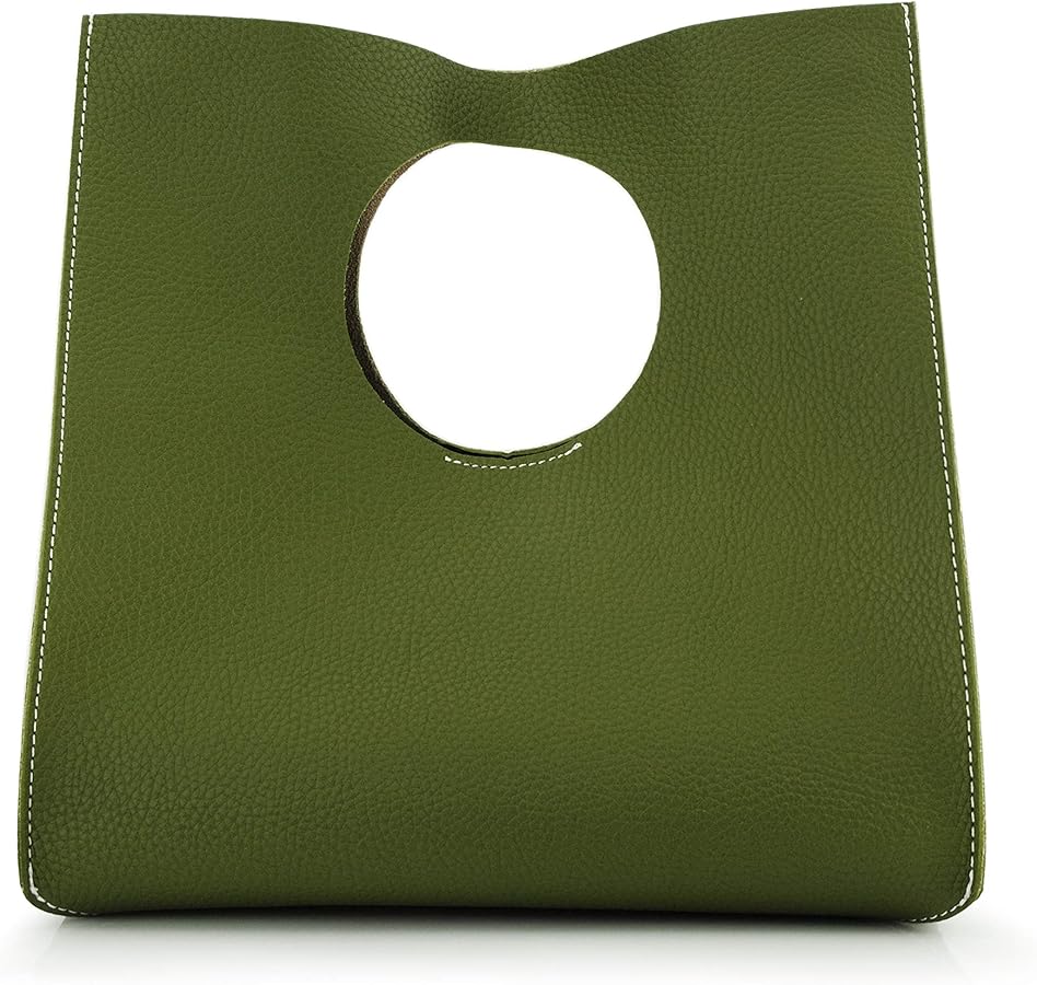 HOXIS Vintage Minimalist Style Soft Pu Leather Handbag Clutch Small Tote