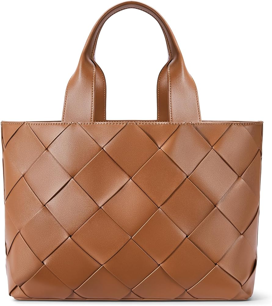 BOSTANTEN Woven Tote Bag for Women Top Handle Purses and Handbags Shoulder Crossbody Purse With Zipper