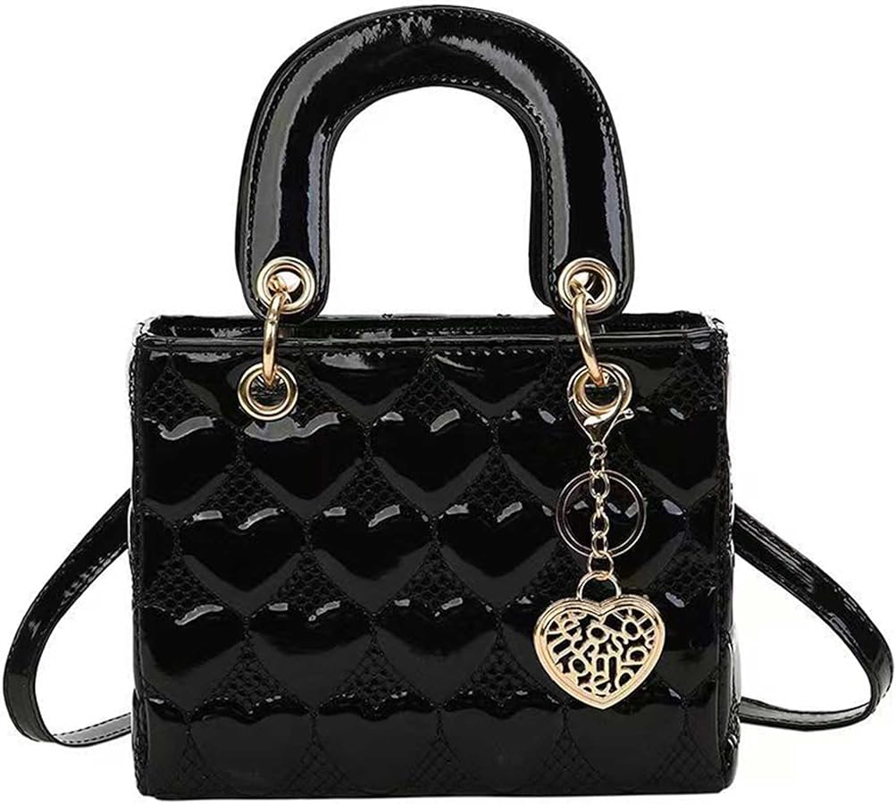 Purses and Handbag for Women Fashion Ladies Leather Top Handle Shiny Patent Satchel Shoulder Tote Bag Crossbody
