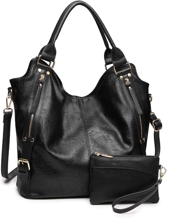 Women Tote Bag Handbags PU Leather Fashion Hobo Shoulder Bags with Adjustable Shoulder Strap