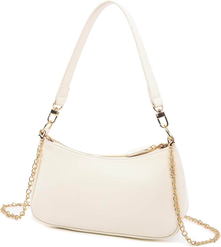 Shoulder Bag for Women with 2 Removable Straps and Zipper Closure Crossbody Bags Clutch Tote HandBags Purses